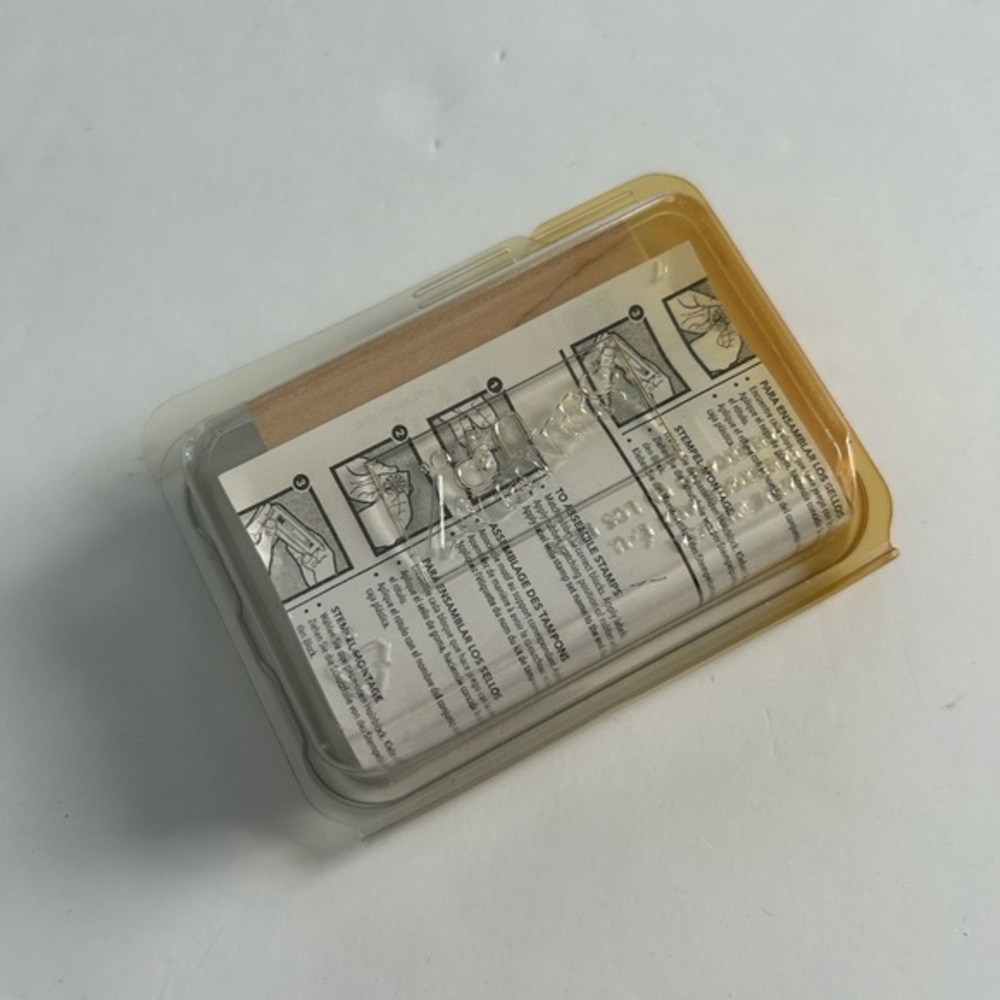 STAMPIN UP! RETIRED WOOD MOUNT DASHER STAMP SET OF ONE REINDEER BRAND NEW - Picture 3 of 3